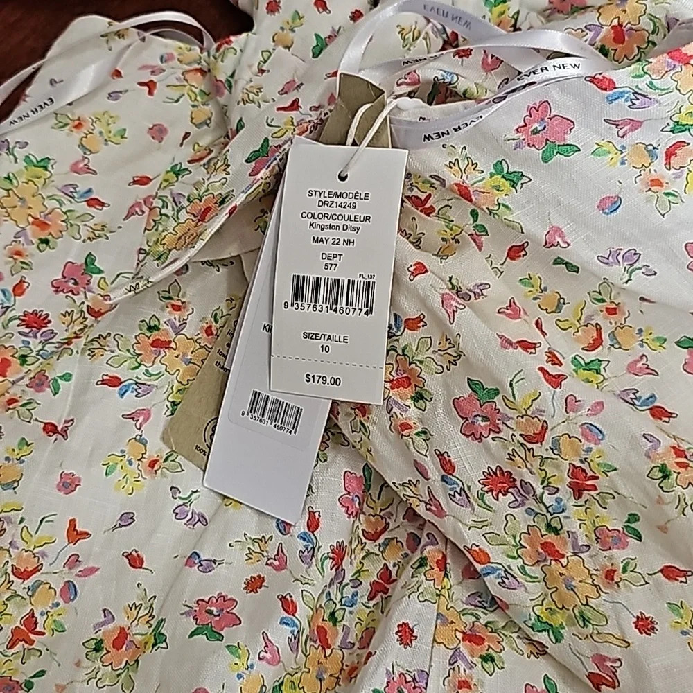 Ever New [10] Lizzie Bow Linen Mini Dress - Picture 4 of 5